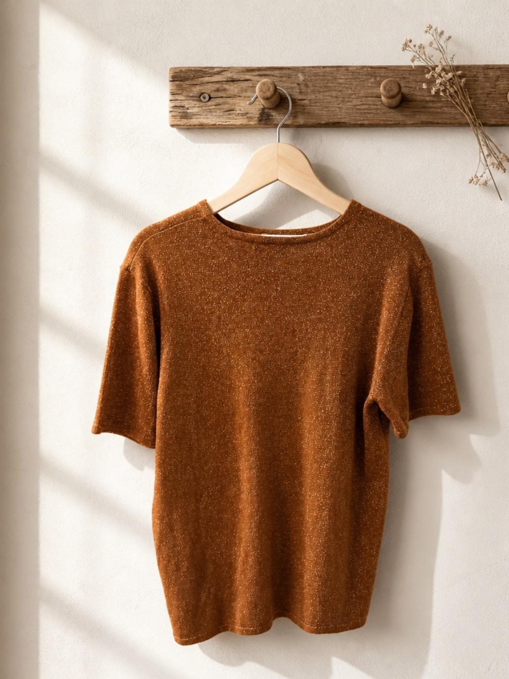 Patchington Rust Speckled Short Sleeve Tee - Picture 2 of 3